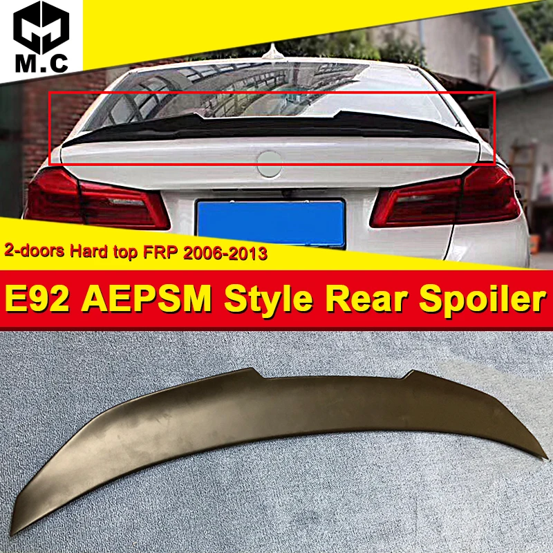 E92 2-дверный жесткий верх задний спойлер багажник крыло AEPSM Стиль FRP Неокрашенный для 3 серии 325i 330i 335i багажник спойлер 2006-13