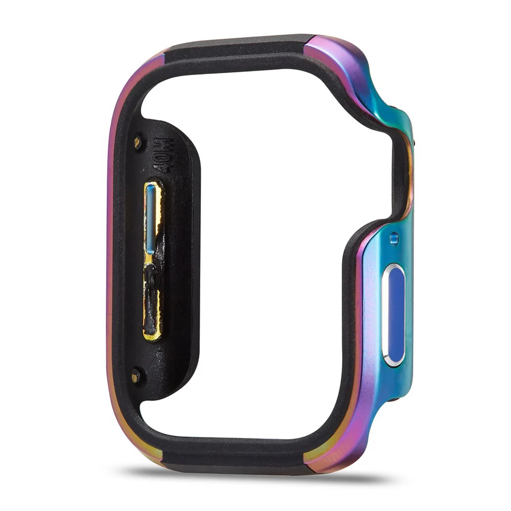Модный чехол для часов men/We men для iwatch 40 мм 44 мм, бампер из ТПУ+ Алюминиевый металлический защитный чехол для Apple Watch Series 5 4