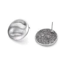 Круглые Винтажные серьги Цвет: старое серебро шпильки геометрической формы серьги для женщин Ретро серьги простые ювелирные изделия в стиле панк