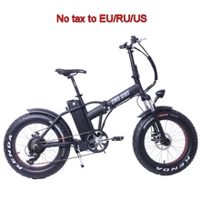 20 дюймов электрический велосипед 6 переменная скорость e велосипед алюминиевый сплав складной fat велосипед Снежный пляж fat tire горный электрический велосипед
