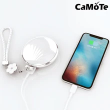 Модный портативный светодиодный светильник для селфи, 3 уровня, лампа для селфи, зарядка через USB, с зеркалом для макияжа, ремешок в виде раковины, заполняющий море светильник