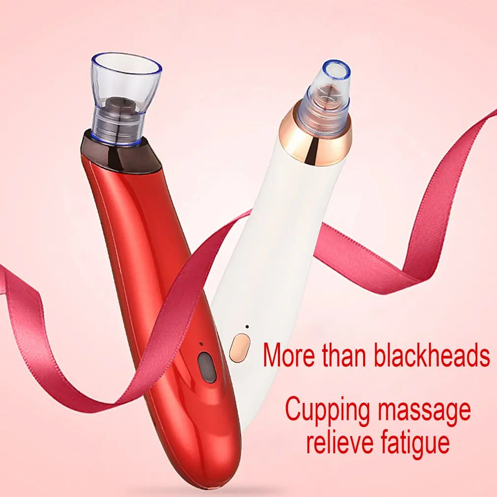 USB Rechargeable Pores Vacuum Electric Face Pore Cleaner Blackhead Remover Acne Suction Facial Cleaning Tool