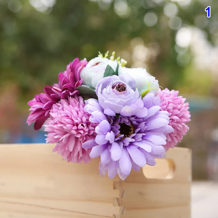 Гербера Гортензия Букет искусственная Цветочная подделка искусственная Гортензия цветок украшение дома свадебный стол VJ-Drop