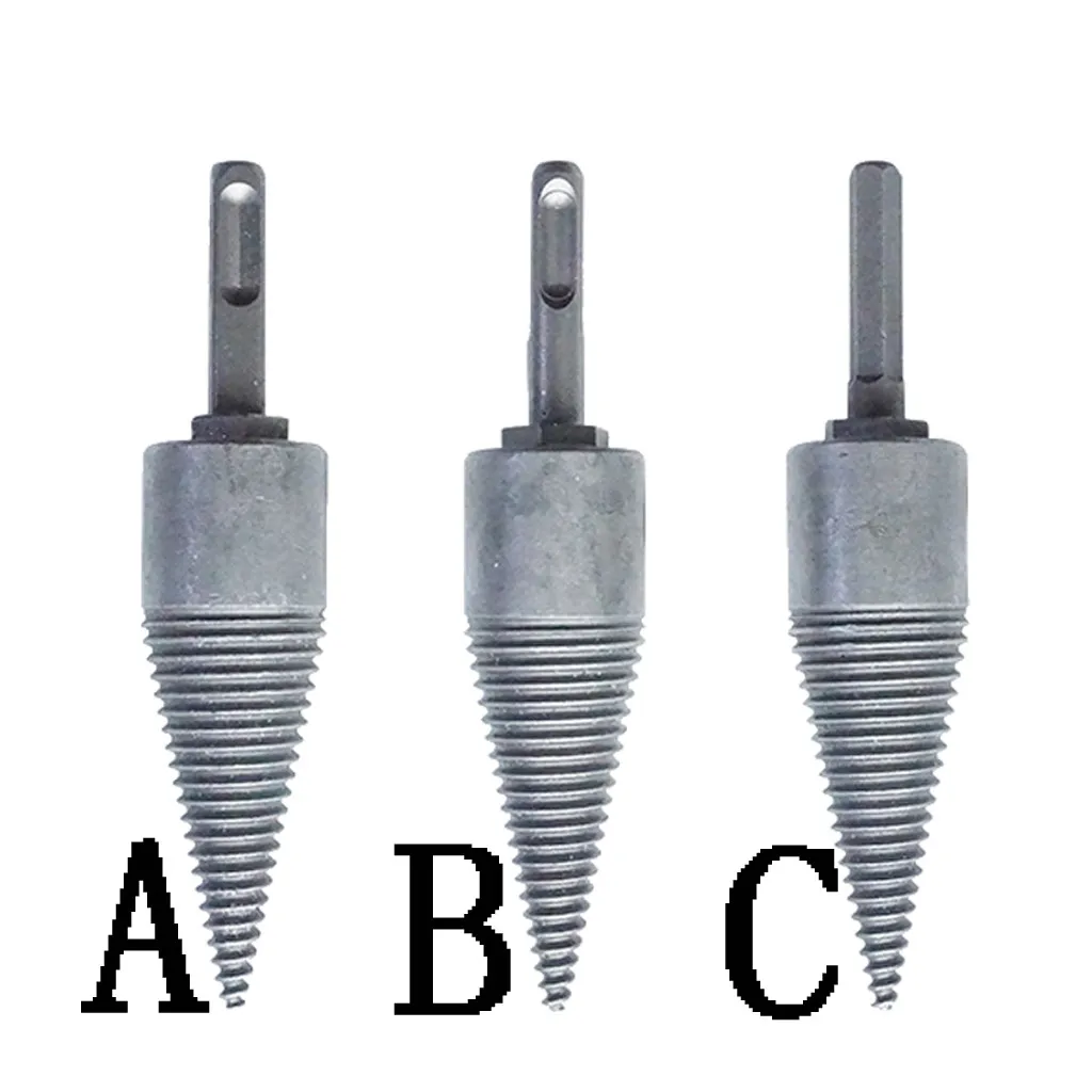 

Firewood Machine Drill Wood Cone Reamer Punch Driver Drill Bit Split Drilling Tools 38x145mm Round shank 45
