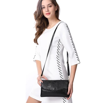 

Women Envelope Classic Crocodile Printing Cross Body Bag Lady Leather Handbag Female Day Bag