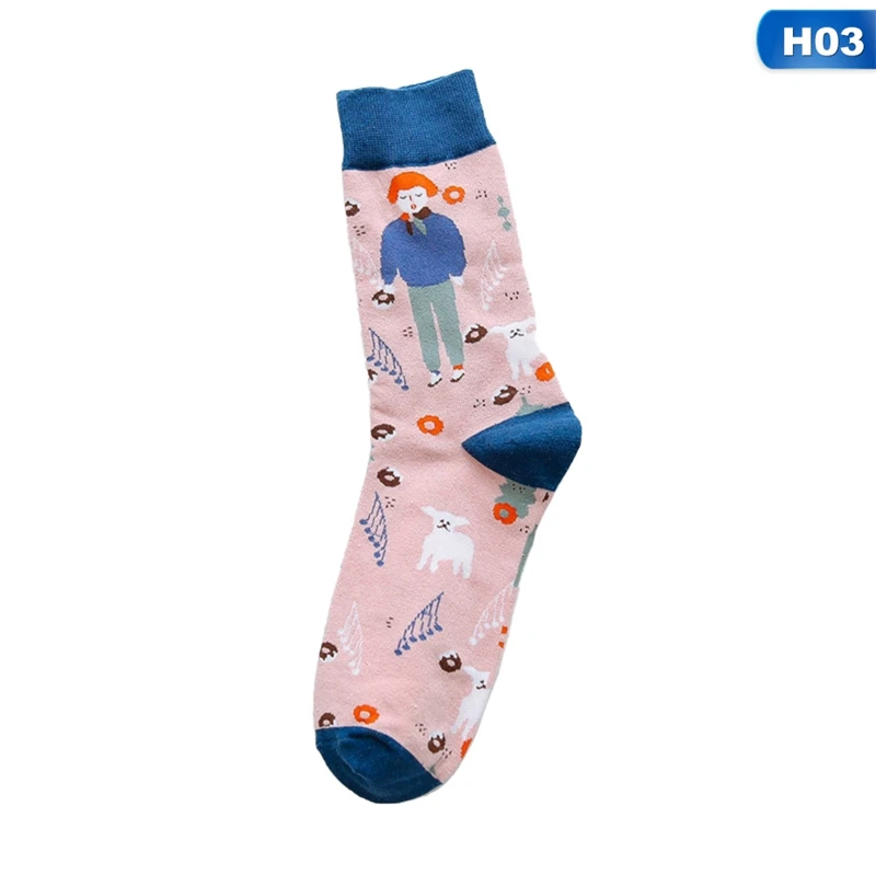 Colorful Creative Socks Women Socks Trend Crew Socks Non-slip Breathable Deodorant Comfortable