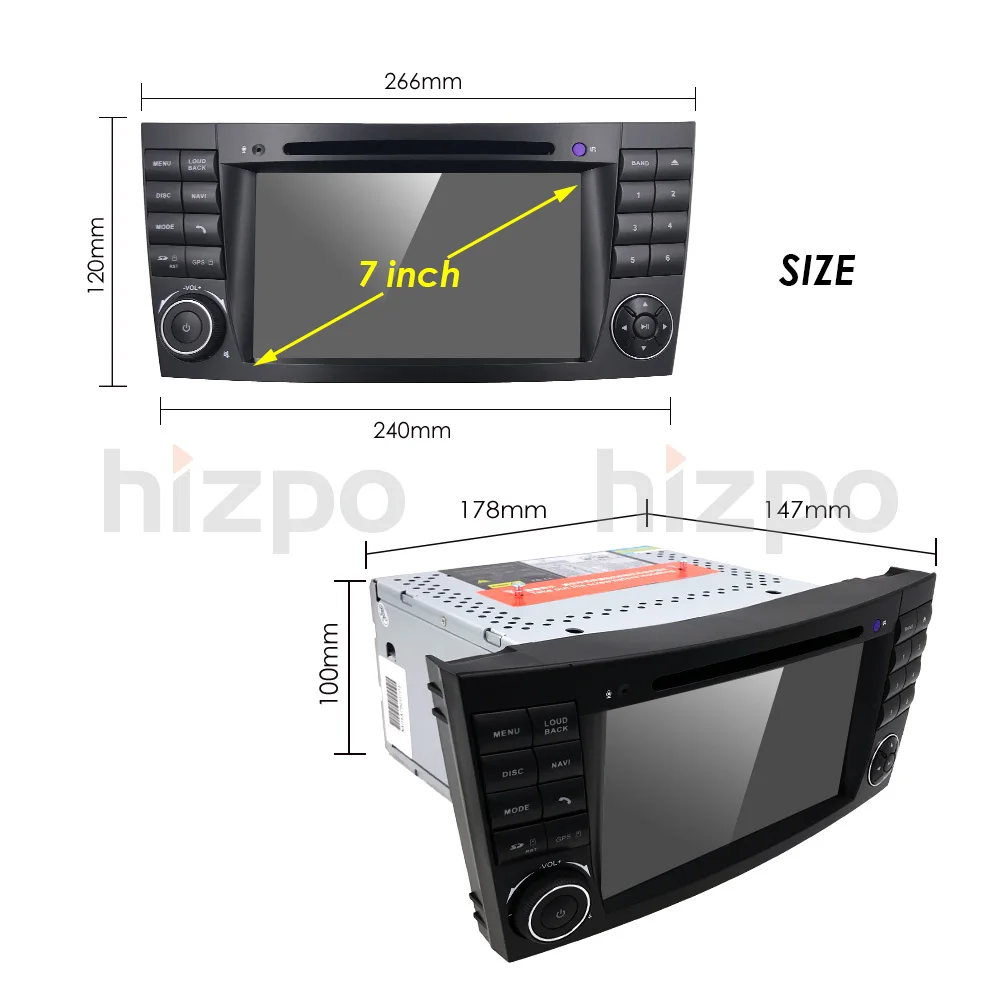 Cheap 2 din Android 8.1Car Radio CAR DVD Player For Mercedes W211 W219 W463 CLS350 CLS500 CLS55 E200 E220 E240 E270 E280 AudioStereo 4