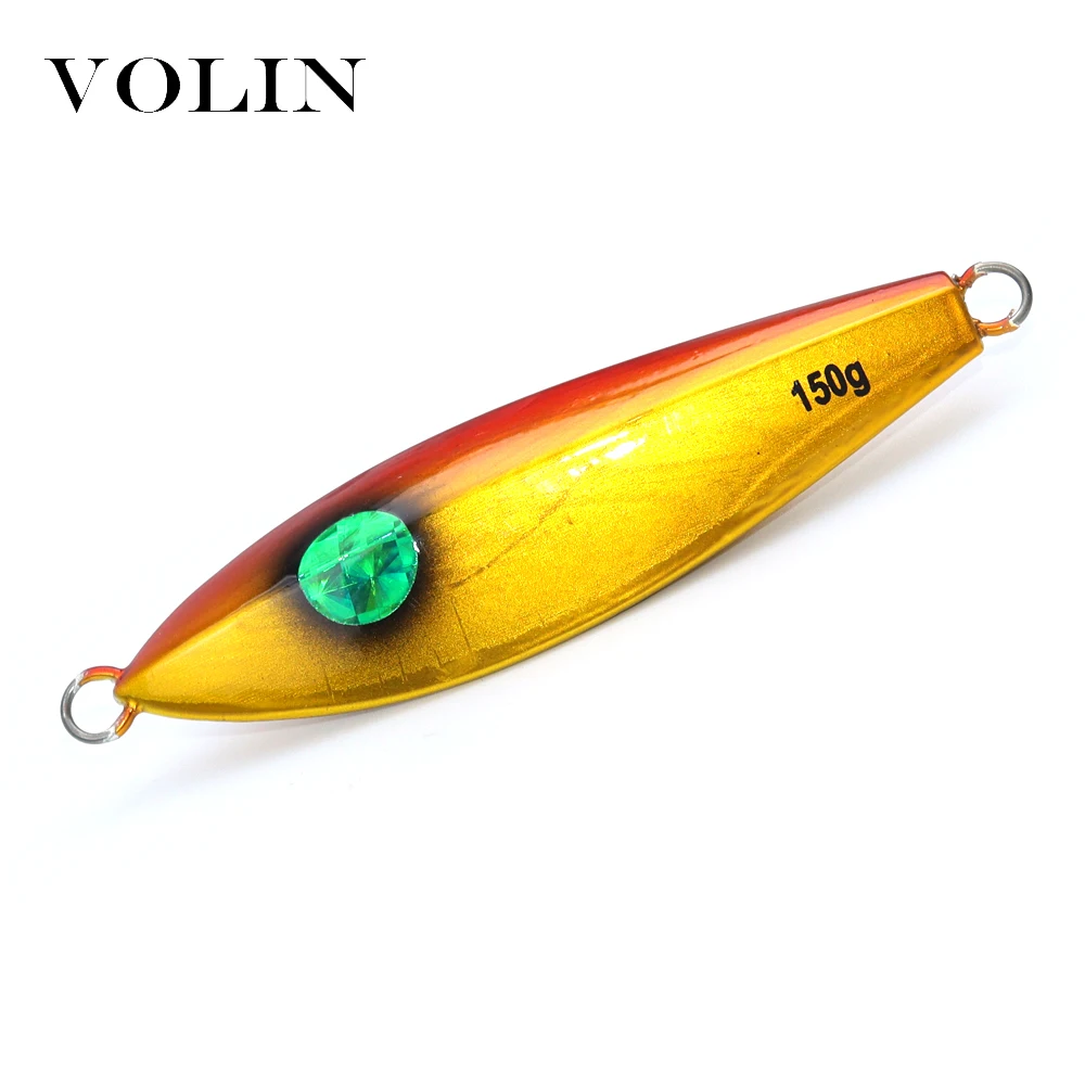 VOLIN 1pc NEUE Ozean Angeln Locken Langsam Jig Metall Köder 120g 150g Angeln Tintenfisch Köder Jig Meer locken Künstliche Wobbler Japan Köder