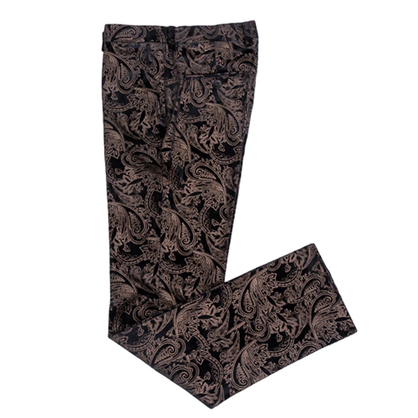 Fashion Men's Suit pants Shine Patterns Luxury Casual Men Stage Clothing Vintage Mens Suits trousers 1Ps