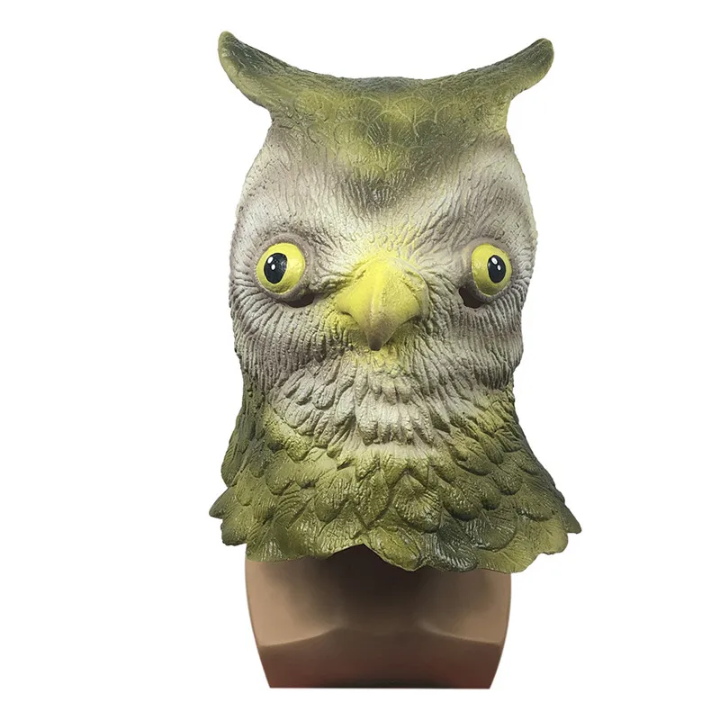 

Funny Creepy Animal Head Mask Owl Mask Prop Cosplay For Halloween Party Latex Animal Full Face Mask Party Cosplay
