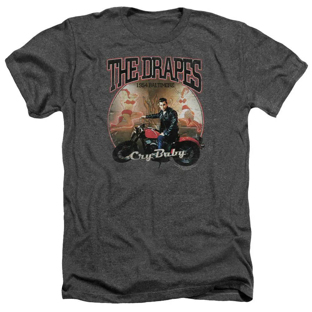 

Cry Baby Movie THE DRAPES Johnny Depp Licensed Adult Heather T-Shirt All Sizes Cotton Printing Men Tops Tee Shirt