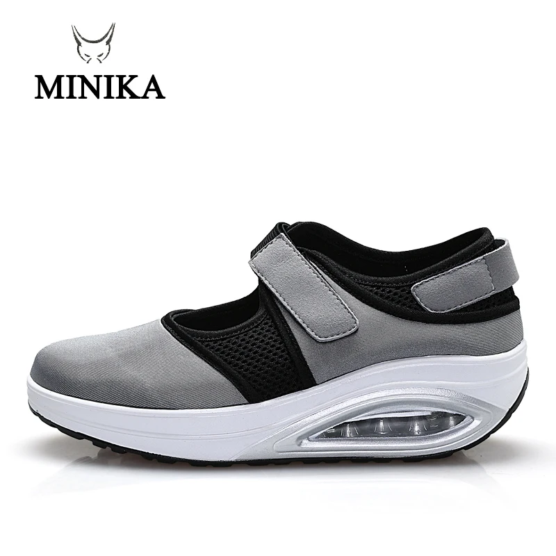 MINIKA/женская спортивная обувь Светильник для пожилых людей Обувь на танкетке zapatos