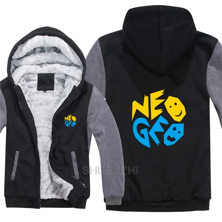 Зимние толстовки Neo Geo MVS, теплые мужские модные шерстяные куртки с подкладкой, толстовки Neo Geo MVS, мужские пальто - Цвет: same as picture