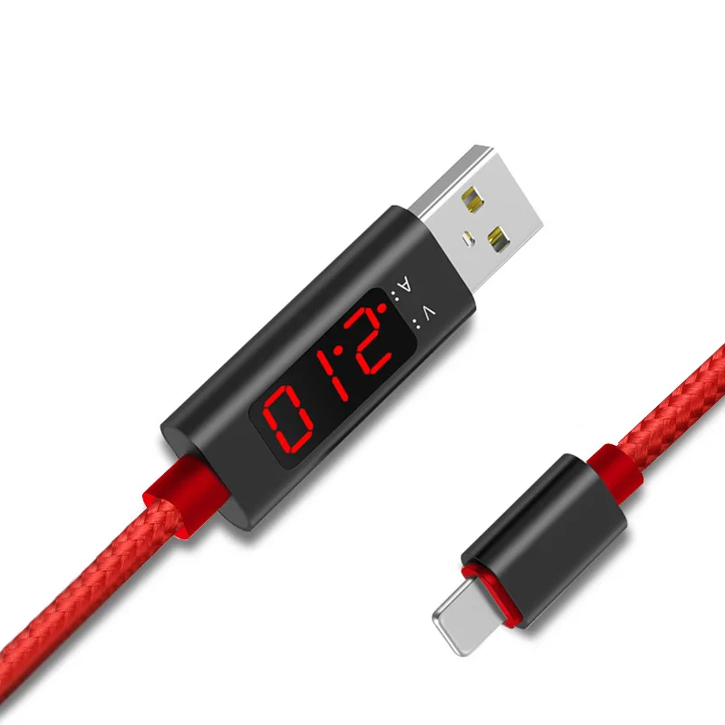 3A(макс.) Напряжение ток Дисплей нейлоновый плетеный кабель Micro-USB/Тип-C/8-контактный имеет функцию быстрой зарядки кабель для SAMSUNG HUAWEI htc XIAOMI OnePlus до 6 ти лет - Тип штекера: Cable For IOS
