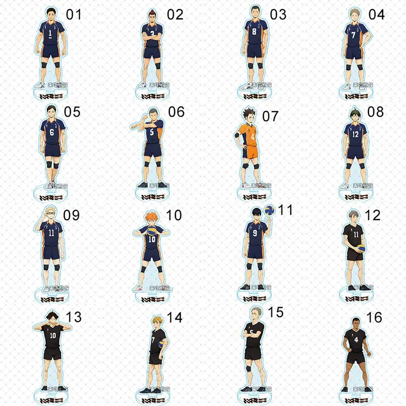 ¡Anime tee! Soporte de acrílico para escritorio, figuras de voleibol, adolescentes, regalo de decoración, 15cm
