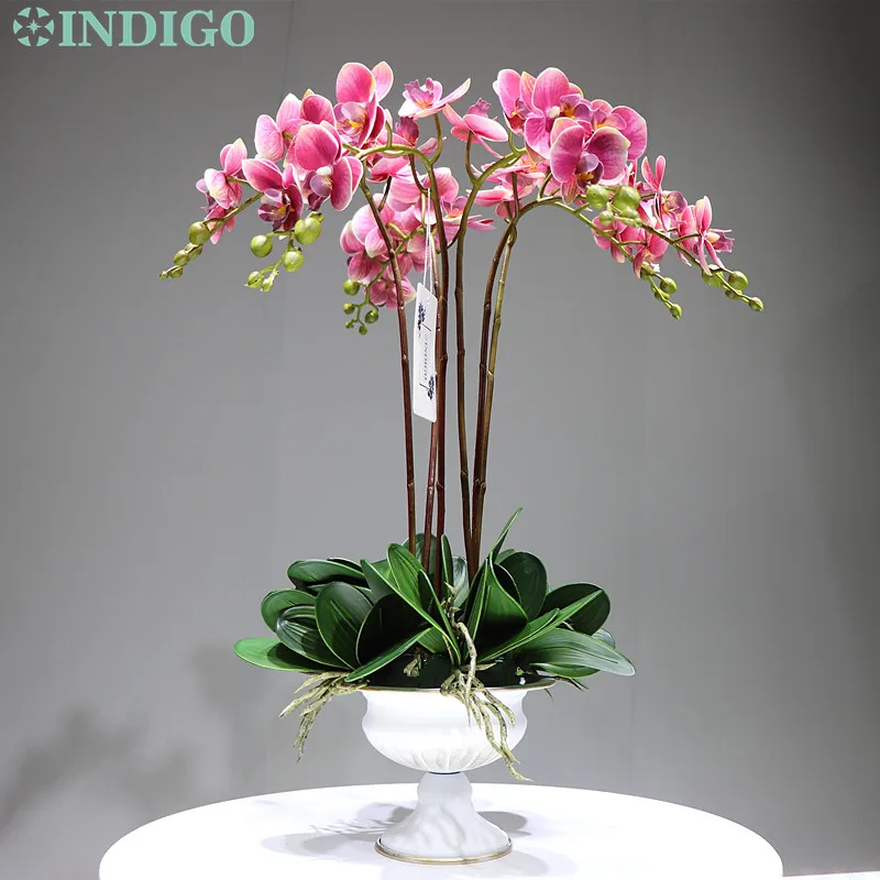 

INDIGO- Purple Orchids Phalaenopsis DIY Flower Arrangment Real Touch Flower Office Table Decoration Free Shipping
