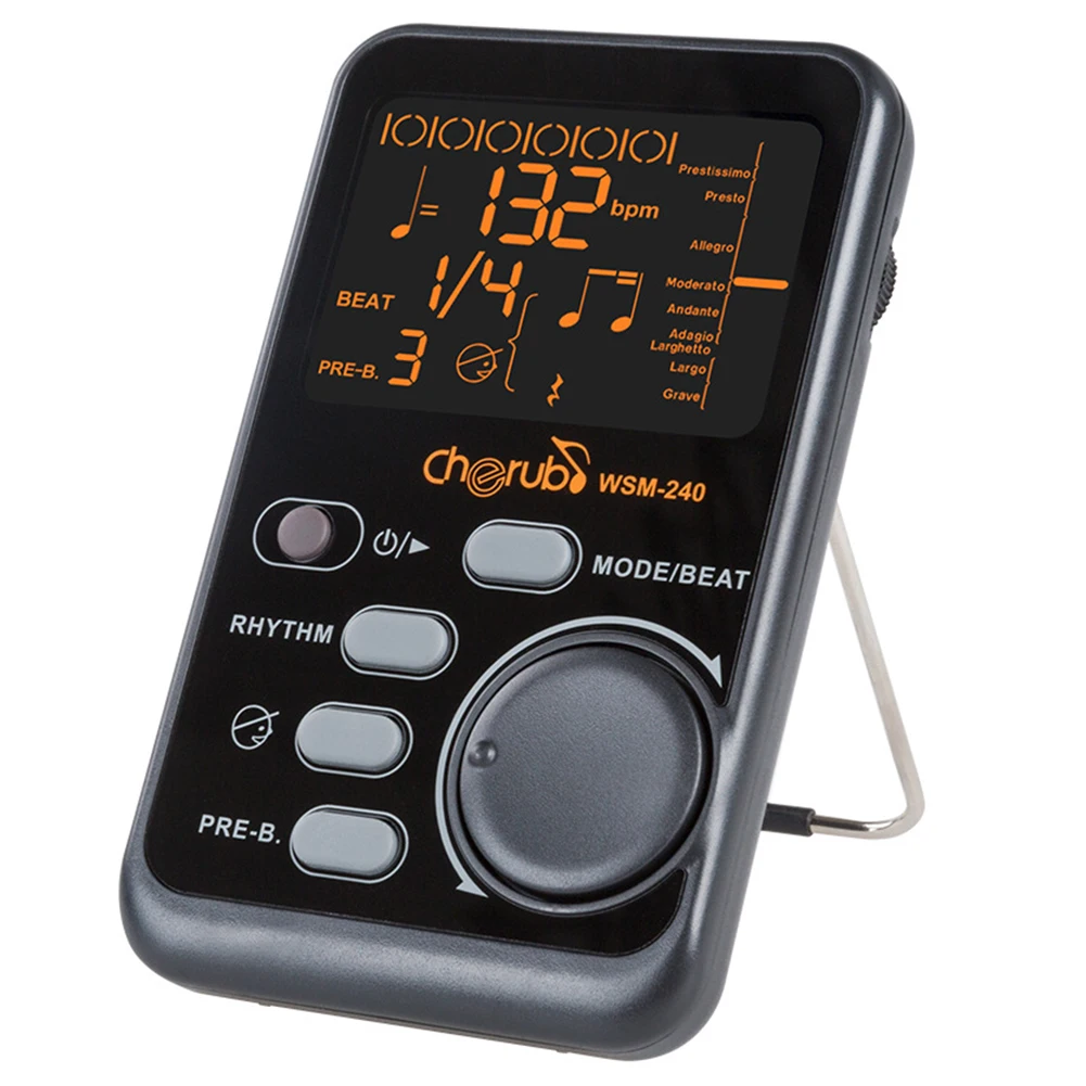 WSM240 Guitare Piano Métronome Numérique LCD À Clipser Portable Tuner