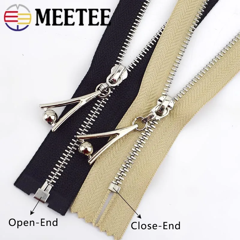 Meetee 2 шт. 3# металлические застежки-молнии для сумок кошелек обувь пальто пошив одежды «сделай сам» на молнии аксессуар молнии с закрытым концом 20/30 см с открытым концом 40/50/60/70 см