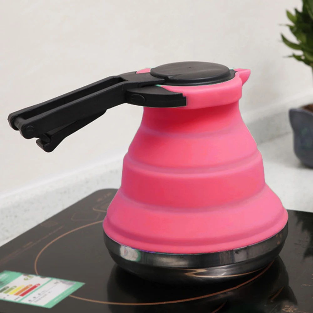 

Travel Tea Kettle Coffee Collapsible Portable Silicone Kitchen Water Pot Foldable Hiking Outdoor Camping Tools