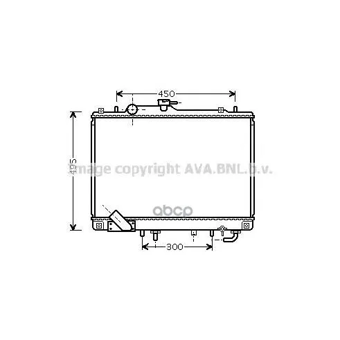 Радиатор Системы Охлаждения Mitsubishi: Pajero Sport(K90) 3.0 V6 97- Ava арт. MT2157