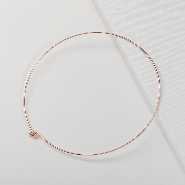 130mm Metal Copper Menmory Wire Collar Hoop for Diy Choker Clavicle Jewelry Making Simple Collar Necklaces Findings Supplies
