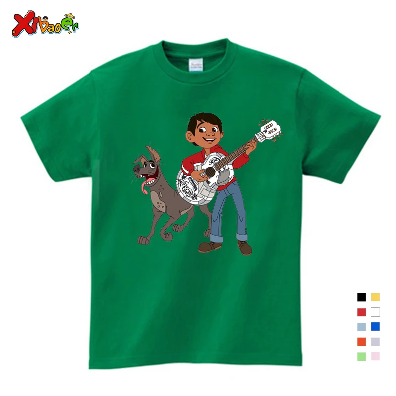 Новинка; детские толстовки с капюшоном из фильма «Коко»; толстовки с героями мультфильма «Музыка и приключения Мигеля» для мальчиков; толстовки для костюмированной вечеринки с изображением гитары и собаки Данте; рождественские подарки - Цвет: T-shirt