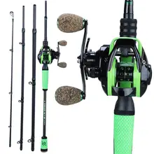 Sougayilang 4 секции спиннинговая Удочка комбо 2,1 М 2,4 Ультралегкая портативная рыболовная удочка 12+ 1BB металлическая катушка для рыбалки на карпа, Катушка комбо Pesca