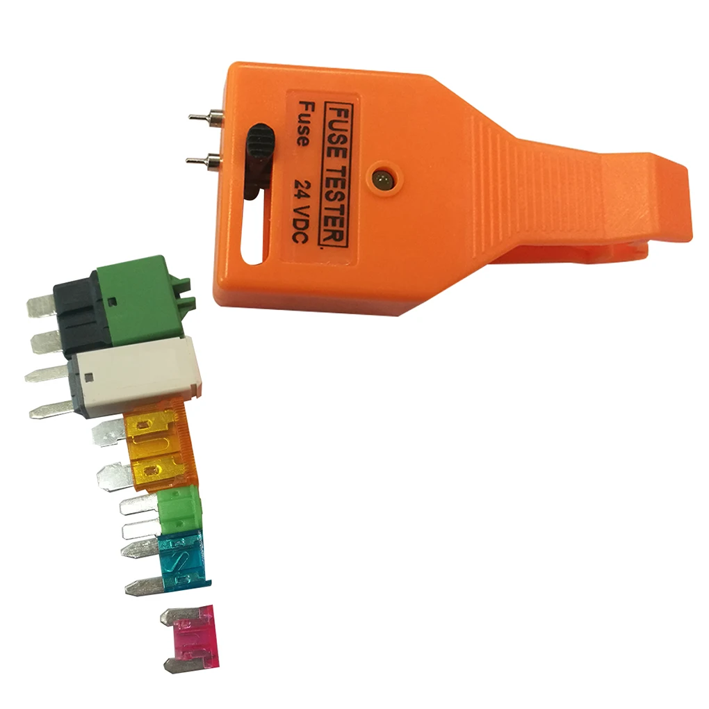 

Car Boat Portable Blade Fuse Tester Adjustable Electrode Checker Plastic Case Fuse Puller Clip