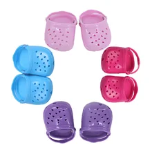 Chaussures de poupée pour fille, accessoires de mode, sandales d'été multicolores, pantoufles à trous, convient à 43Cm, nouvelle poupée de bébé, ZAPF, cadeaux