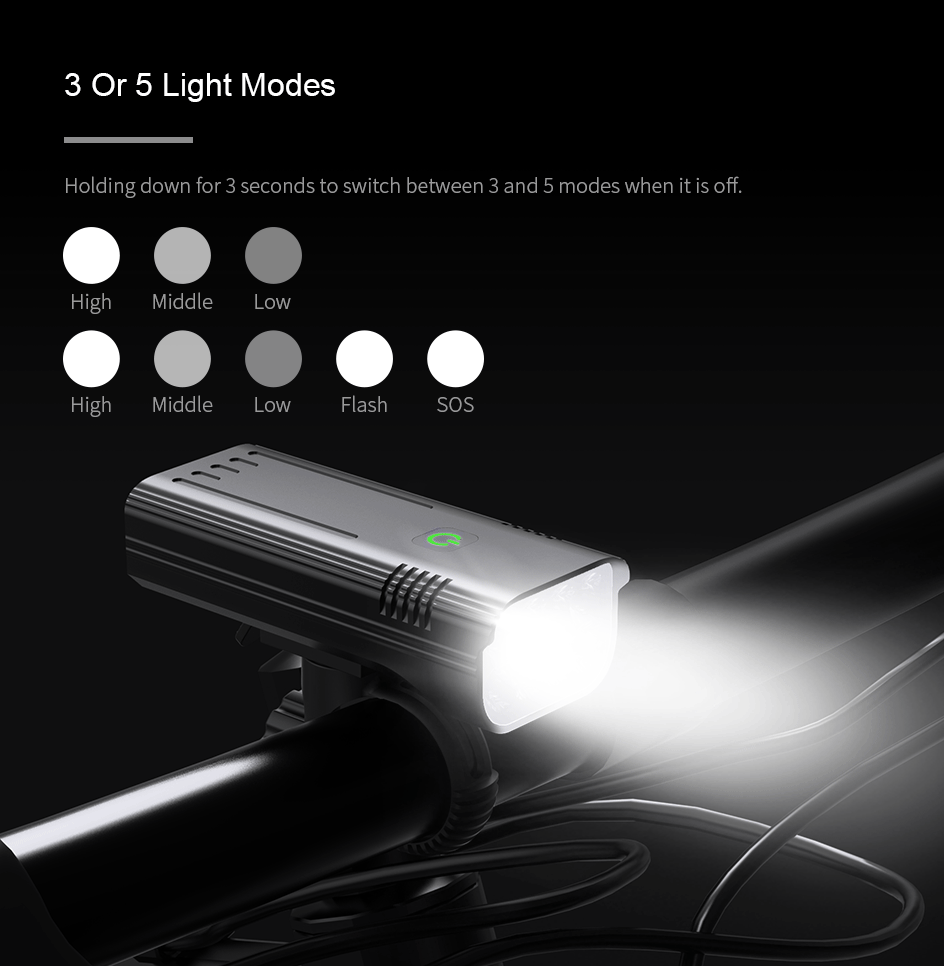 2022 Upgrade Powerful Bike Lights Front and Back 8 LED Super Bright USB Rechargeable Bicycle Headlight 17+ Hours NKX8