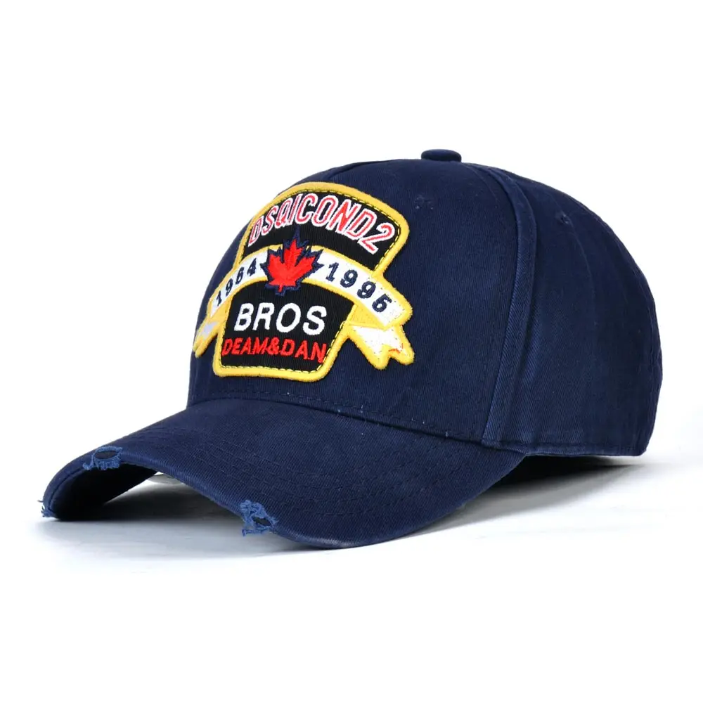 

2019 darkblue Bone Baseball Cap DSQ2 Embroidered Letter Icon Cotton 100% Luxury Designer High Quality Truck Driver Hat Men's Cap
