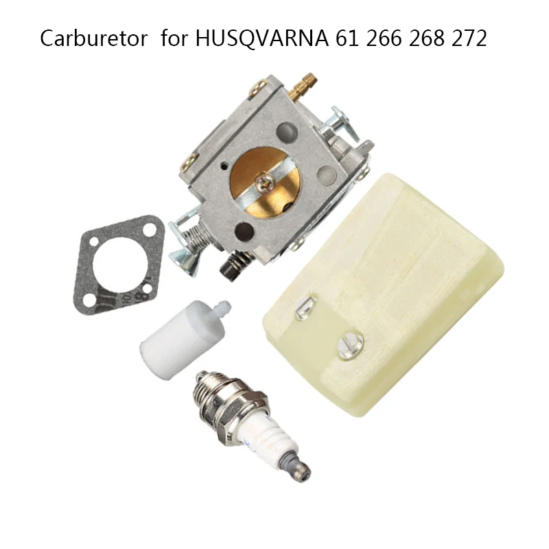 Карбюратор Комплект подходит для Husqvarna 61 268 266 272 бензопила топливный воздушный фильтр прочный