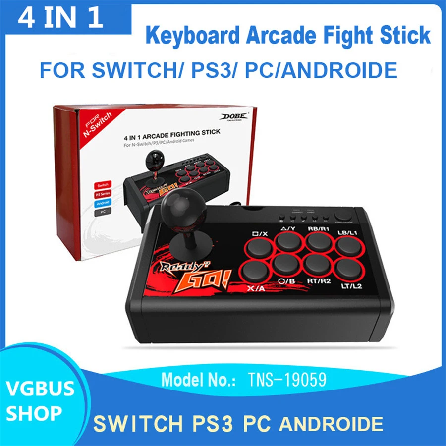 4 IN 1 Arcade Fighting Stick USB Wired Gaming Joystick Gamepad Controller  Für SCHALTER/PSS3/PC/Android telefon/Android Tablet|Steuerknüppel| -  AliExpress