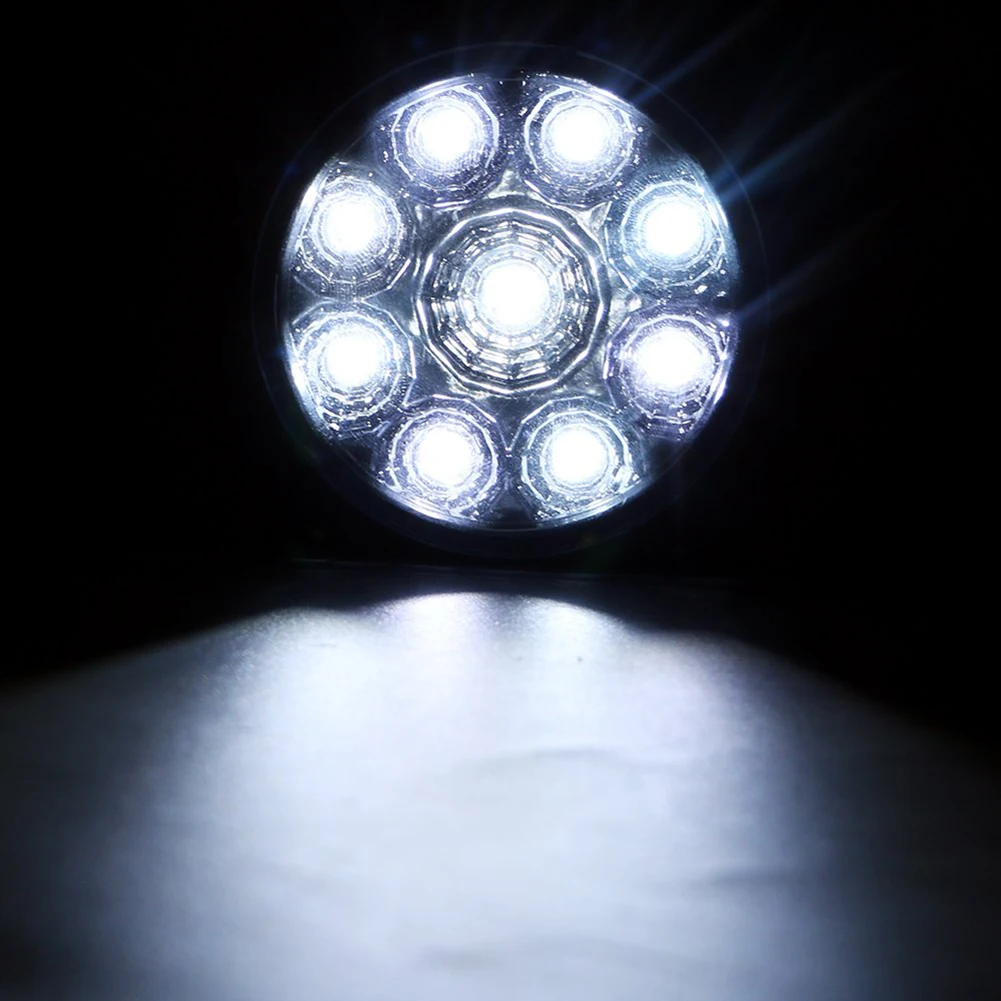 Комплект из 2 предметов белый 12V 9 светодиодный круглый дневные ходовые огни