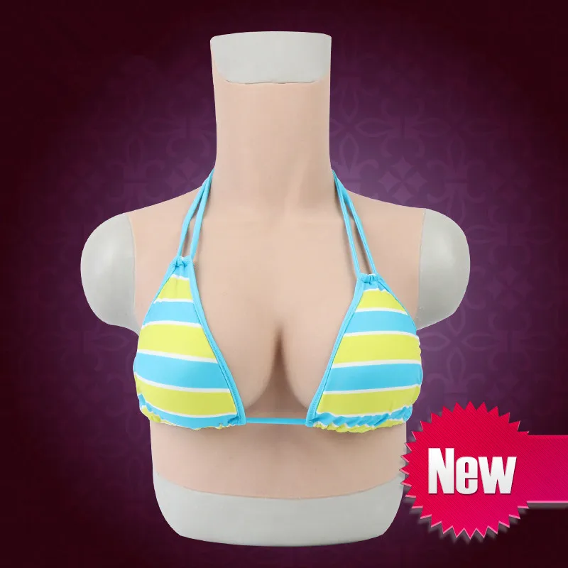 

New Crossdresser Latex Breast Forms Realistic Artificial Silicone Big Fake Boobs Shemale C Cup Transgender Drag Queen Bra Corset