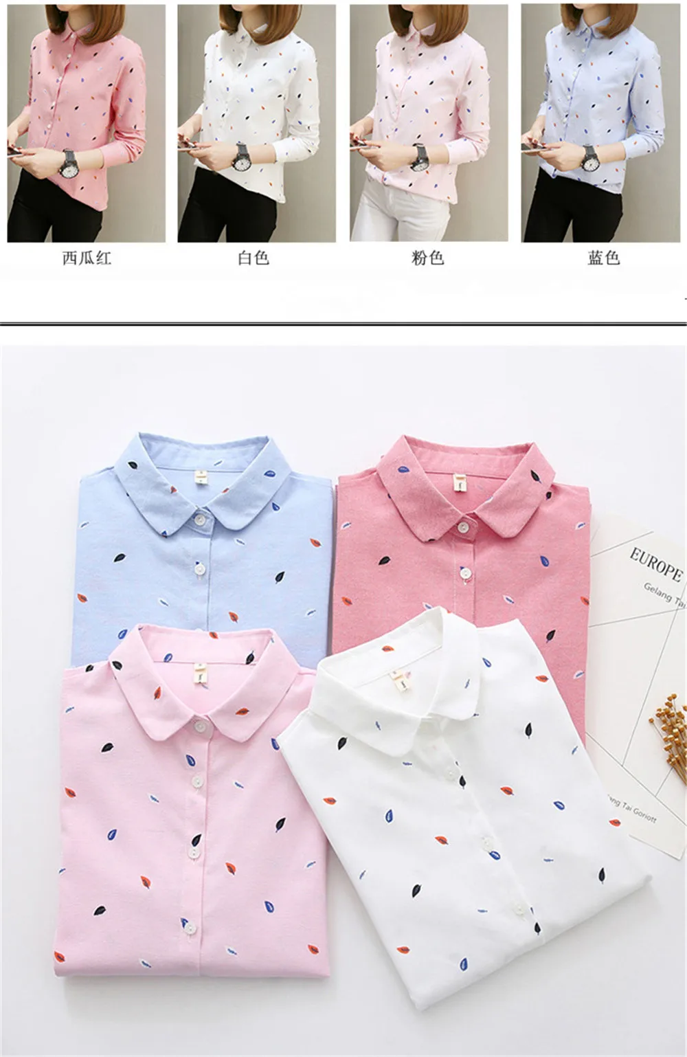 White Cotton Women Blouse 2020 Spring Casual Long Sleeved Shirt Woman Office Plus Size Shirts Blusas Feminine Blouses (23)