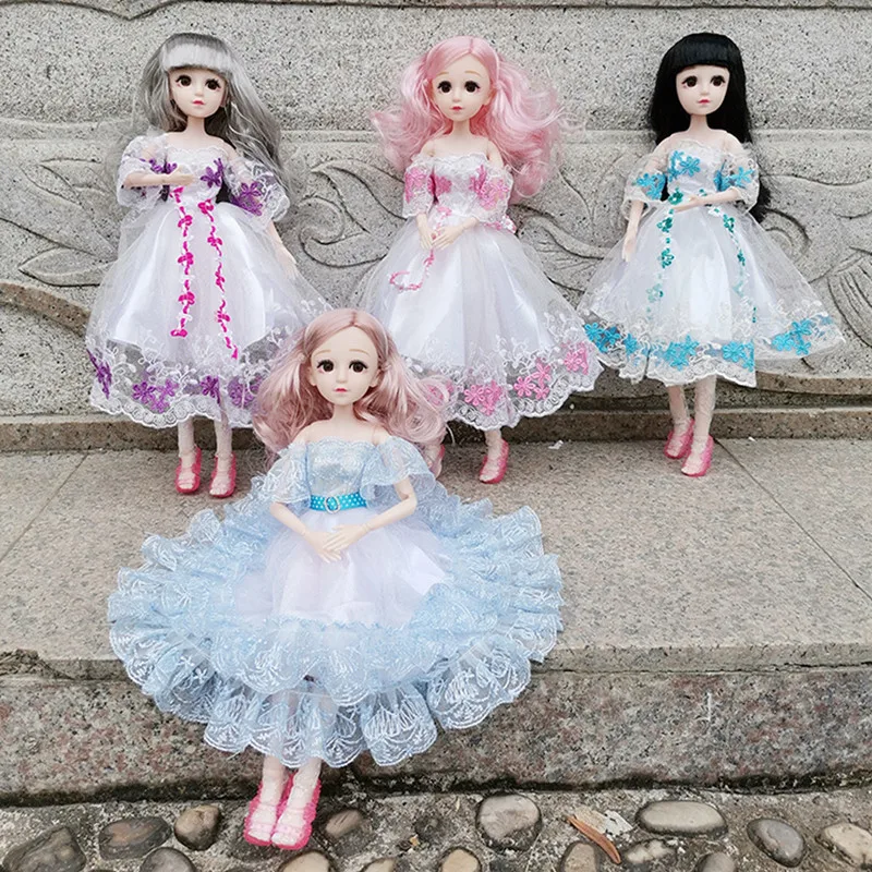 

BJD Doll 22 Movable Joint 36CM Change Makeup Doll 4D Eyes Fantasy Princess Accessories Clothes Suit Girl DIY Gift Children Toys