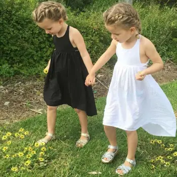 

US Toddler Baby Girls Kid Irregular Bandage Backless Sundress Skirt Outfit Dress