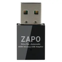 HOT-ZAPO W59 нет файл диска 2,4G & 5G Wifi Usb адаптер беспроводной Ac 600 Мбит/с двойные антенны сетевая карта для всех Windows Linux Sys