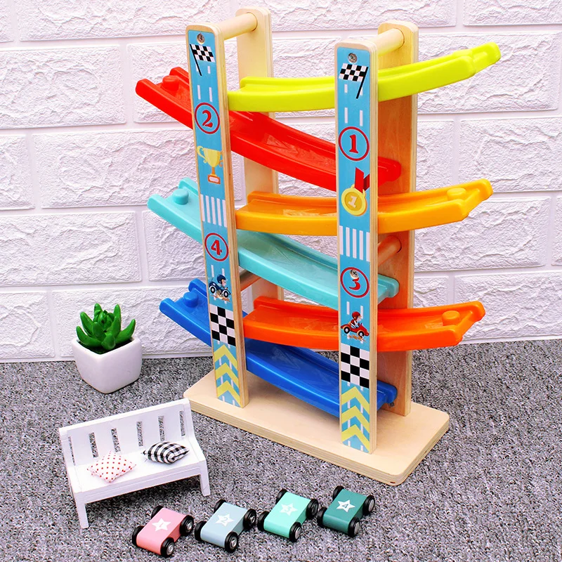 

Hi Wood Wooden Slide Car Inertia hua xiang che Slide Car Children Early Childhood Educational Toy