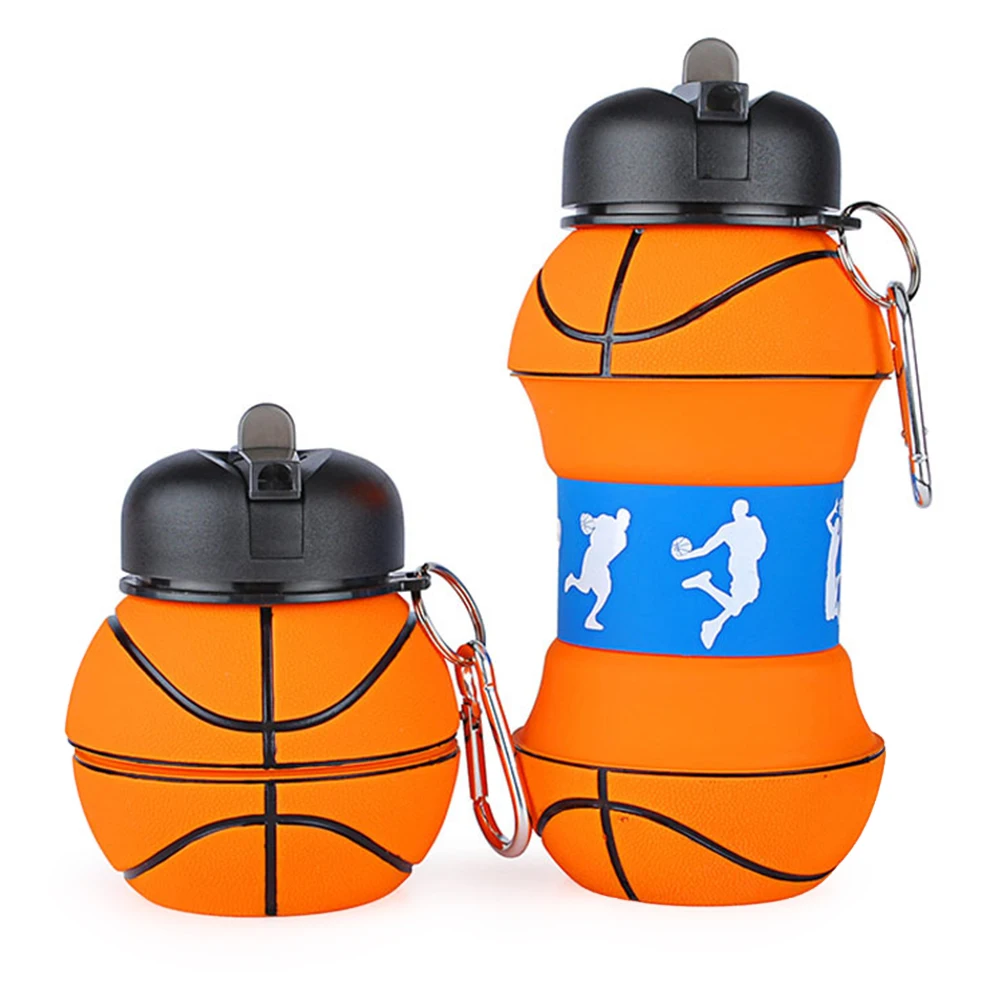 בקבוק שתיה מתקפל בצורת כדורגל וכדורסל