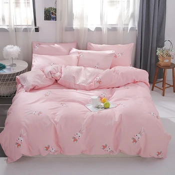 

Machine Washable 100% Cotton 3 Pieces Bedding Set Sheet Quilt Cover Pillow cases Queen Size Suitable For