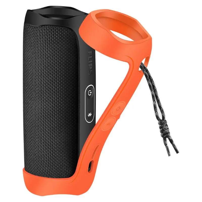Силиконовый защитный чехол с карабином для флип 5 bluetooth-динамиков