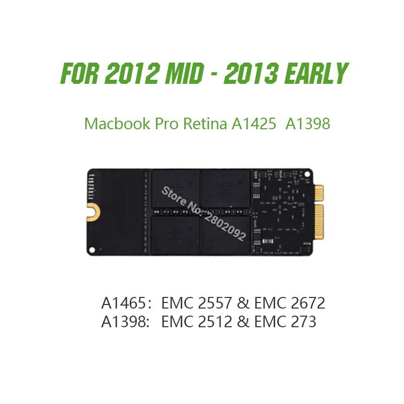 Оригинальный твердотельный накопитель для Macbook Pro Retina 13 дюймов A1425 15 A1398 Blade SSD 128 ГБ