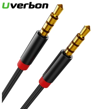 

3.5mm Jack Aux Cabel Speaker Amplifier Four-level Plug Male To Male Audio Extension Kable 1-3M Nylon Braided Cabel