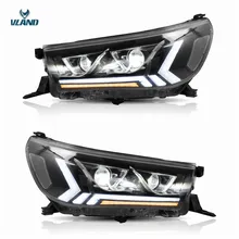 VLAND фабрика для автомобиля светодиодный фары Toyota Hilux/Revo полный