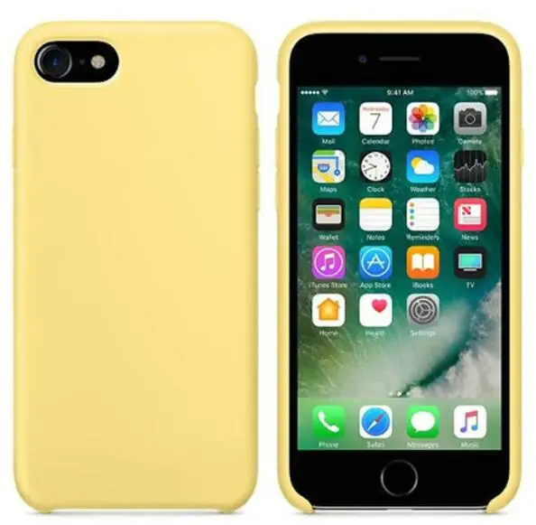 Жидкий силиконовый чехол Keepever для iPhone 6, 6s, 7, 8 Plus, чехол для телефона apple X, XS, Max, XR, X, 5, 5C, SE, оболочка, Капа - Цвет: Цвет: желтый
