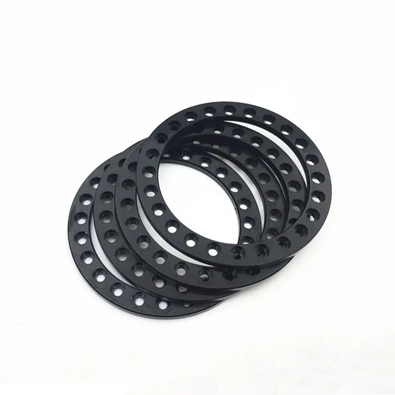 Black YEAHRUN 4 шт. 1,9 дюймов колёсные диски кольцо Beadlock металлический Замена для 1/10 радиоуправляемая модель axial SCX10 - Цвет: Black