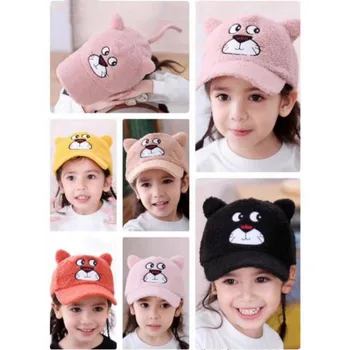 

Boys Girls Children Hip Hop Caps Child Adjustable Sun Protection Cartoon Print Casual Hats With Ear