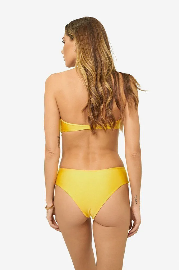 Ellolace Ruffles Bandeau Bikini Women's Swimsuit Mujer Swimwear Women Fashion Bathing Suit Yellow Beach Wear Bathers Wholesale